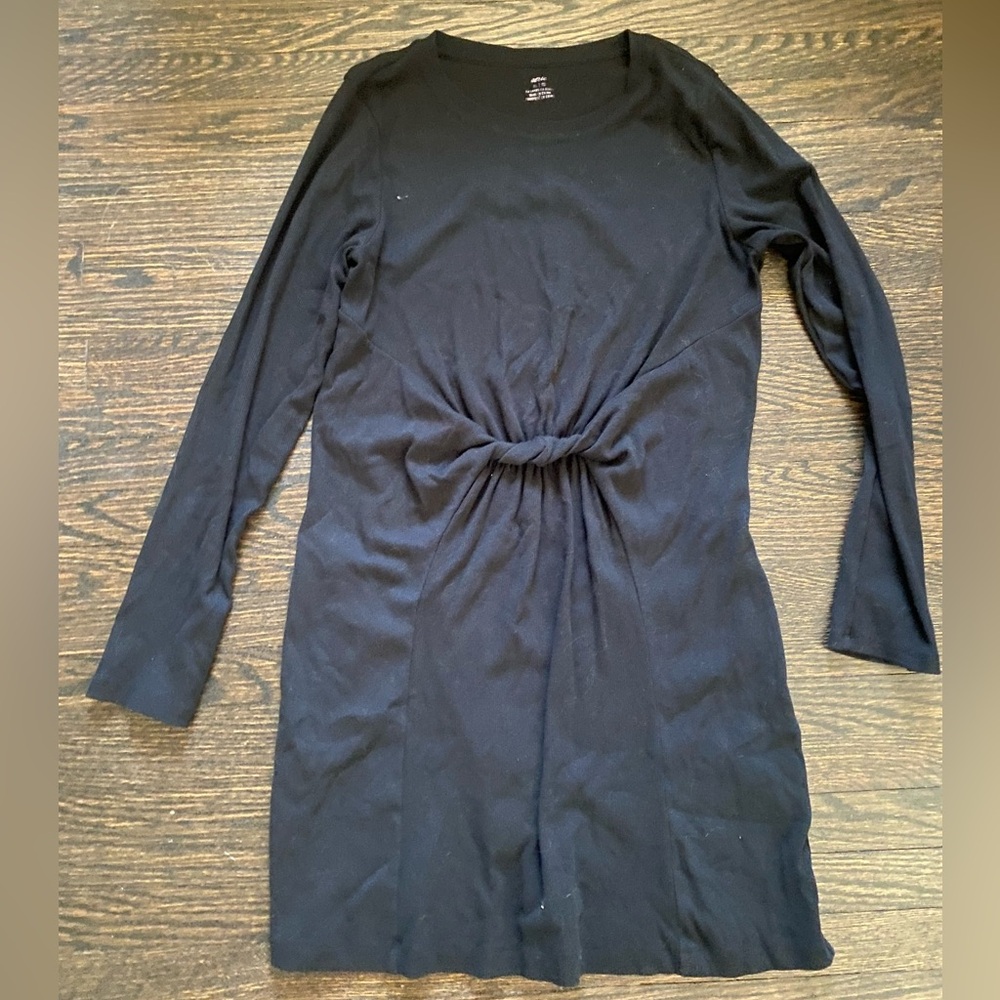 Aerie Black Long Sleeve Twist Dress